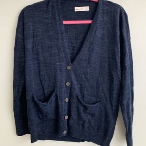 a&f kids girls navy cardigan